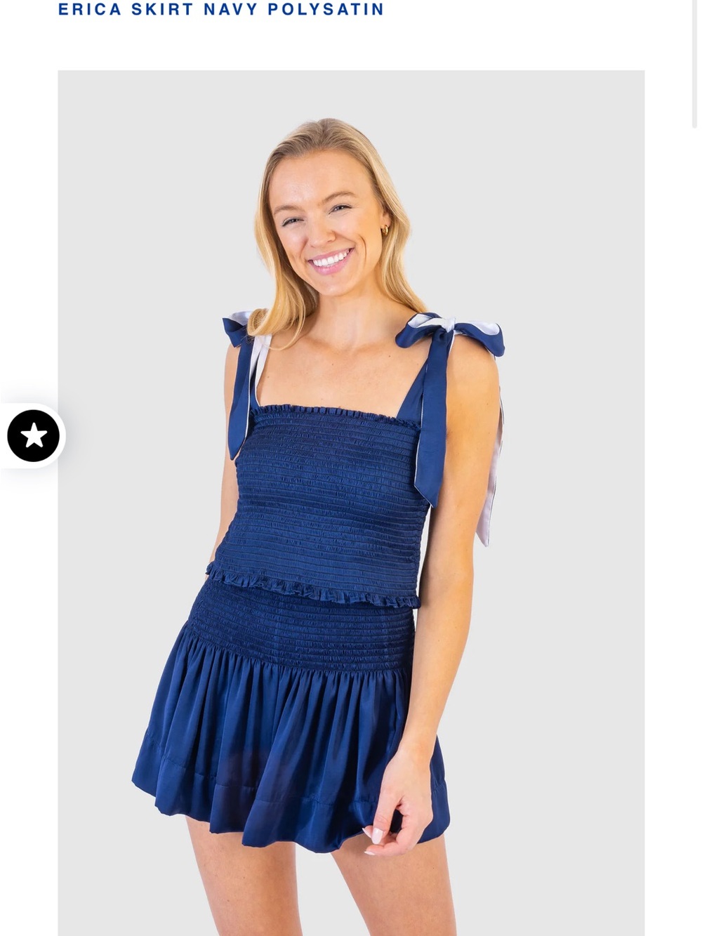 Koch Erica Skirt Navy Polysatin